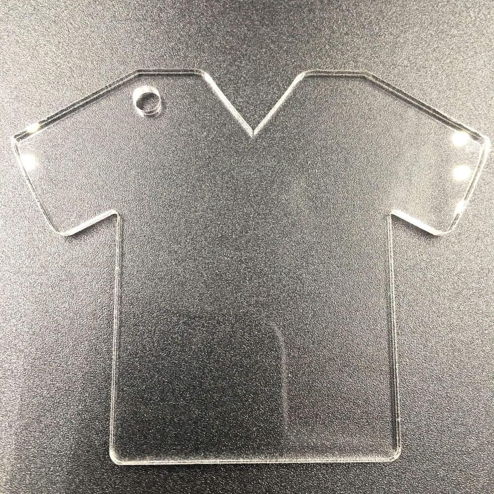 8185 10 Pcs Vneck Scrub Acrylic Blank for Key Chains 1/8" Thick